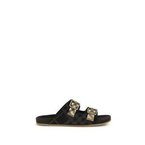 Burberry Men Check Suede Urchin Sandals